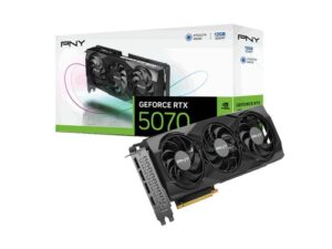 PNY GEFORCE RTX5070 12GB Tarjeta gráfica PNY GeForce RTX 5070 Triple Fan OC 12G (VCG507012TFXPB1)