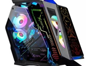 XZEAL IR02 Gabinete para computadora gamer - Micro ATX, Mini ITX Placa base admitida - Vidrio templado - Negro